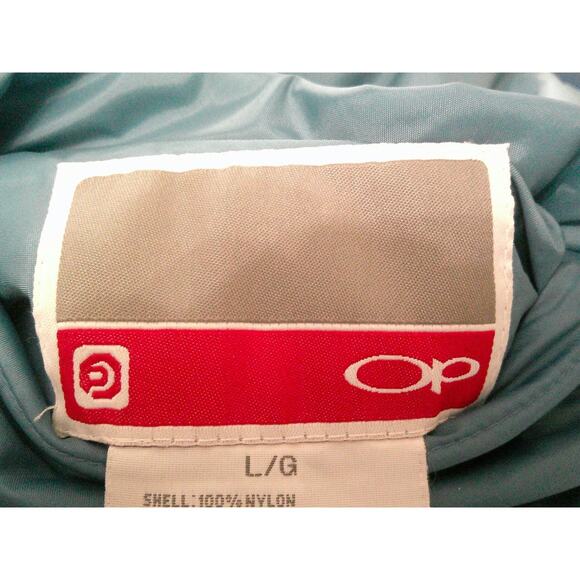 OP Ocean Pacific Men's Teal/Gray Quilted Zip Up Reversible Puffer Vest Large - Picture 7 of 9